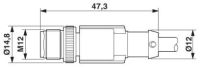 4878-2 M12 8 Pole Cable L1500mm MALE Shielded with Openend