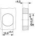 4638-3 M12 8 Pole Panel Mount FEMALE Shielded with 100cm wiring HOLE Cut-out