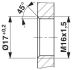 4636-3 M12 8 Pole Panel Mount FEMALE with 50cm wiring Dimensions Panel