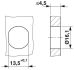 4636-4 M12 8 Pole Panel Mount FEMALE with 50cm wiring Dimensions Panel 2