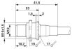 M12 8 Pole Panel Mount MALE Shielded with 100cm wiring - 1419425