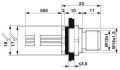 4635-2 M12 8 Pole Panel Mount MALE with 50cm wiring Dimensions