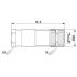 4966-2 M12-S Power 3PE FeMale Circular Cable Connector Dimensions