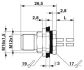 M12-S Power 3PE Panel Mount MALE with 50cm wiring