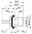 5121-2 M12-S Power 3PE Panel Mount with 100cm wiring