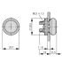 2803-2 Eaton Moeller Signal Lens 22mm White 216771 2D Dimensions