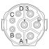 M23 PRO - 1628484 - 43PE - ONECLICK - Crimp Pin - Angled Rotatable Device connector