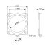 7047-2 M23 PRO - PW - 1055768 - ONECLICK - Square mounting flange 2D Dims