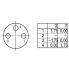 5304-6 M8 3-pole Angle Female Connector 1407582 Pin positions