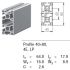 MayTec Profile 40x80 4E LP light 1 FACE CLOSED