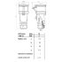 5260-9 MennekesCEE PowerTop Xtra Typ14510 16A-6h 3PNPE 400V Coupler 2D Dimensions