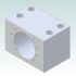 7116-1 MGD40 Round to Square Adapter for DIN type ballnuts 3D Render