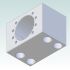 7116-2 MGD40 Round to Square Adapter for DIN type ballnuts 3D Render Bottom