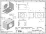 7116-3 MGD40 Round to Square Adapter for DIN type ballnuts 2D Dimensions