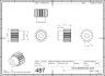 487-2 Module 2 Gear with 15 teeth 2D Dimensions