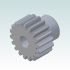 6883-1 Module 2 Pinion with 18 teeth 3D Render