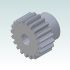 1810-1 Module 2 Pinion with 20 teeth 3D Render