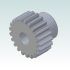 861-1 Module 2 Pinion with 21 teeth 3D Render