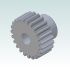 863-1 Module 2 Pinion with 23 teeth 3D render