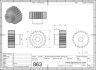 863-2 Module 2 Pinion with 23 teeth 2D dimensions