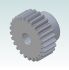 2836-1 Module 2 Pinion with 25 teeth 3D Render