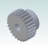 6886-1 Module 2 Pinion with 26 teeth 3D render