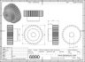 6890-2 Module 2 Pinion with 30 teeth 2D Dimensions