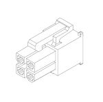 MOLEX 3901204, Mini-Fit Jr, Crimp Connector Housing, 2x2 pin, Female