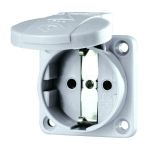 Panel mounted socket IP54 (Grey)