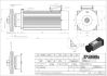 7137-2 Sawmotor C8590-B-2DB-BT-LH 7.5kW 3000-3600RPM Big Blade series 2D Dimensions