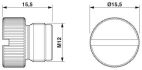 Screw plug - PROT-M12 SH - 1503302