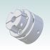 6870-1 ShaftCoupler DCNC-D27-L25-B6.00-B8.00mm 3D Render