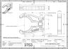 3753-3 TeknoMotor Toolholder Fork_HSK63F 2D Dimensions