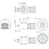 5666-2 WER3000LSI19-09 19-pole6A Energy Element for ToolchangerØ200mmWWR160L-B Tool side 2D Dimensions