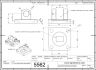 5562-5 Z40W0950502003SP Female Hinge - Model B 050 - for Rod-Eye GA-M M16x1.5 for Rod-Eye 2D Dimensions